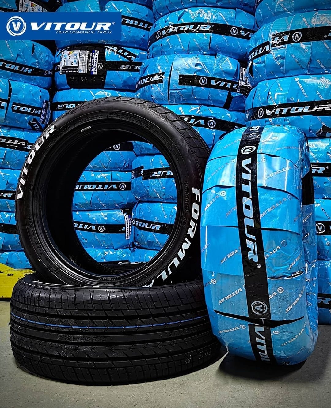 195/50R15 Vitour Formula Letra Blanca (Set de 4 unidades)