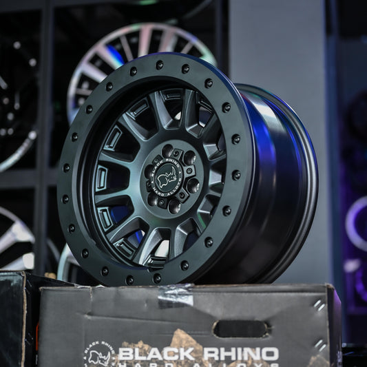 AOD74X46HF-16 BLACK RHINO DUGGER 17X8.5 6X114 GUN-BLK ET10 CB66