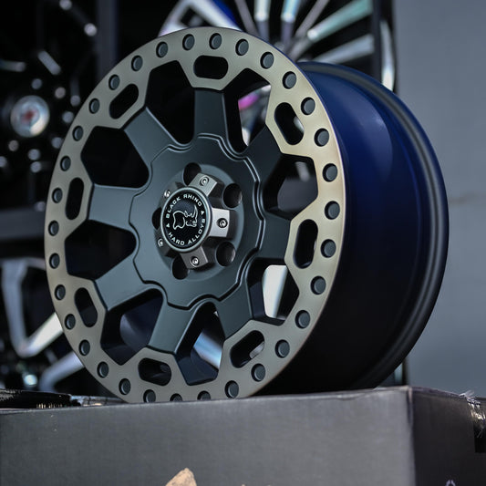 AOD7BMW5H-8 BLACK RHINO WARLORD 17X8 5X120 M-BLK DDT ET35 76
