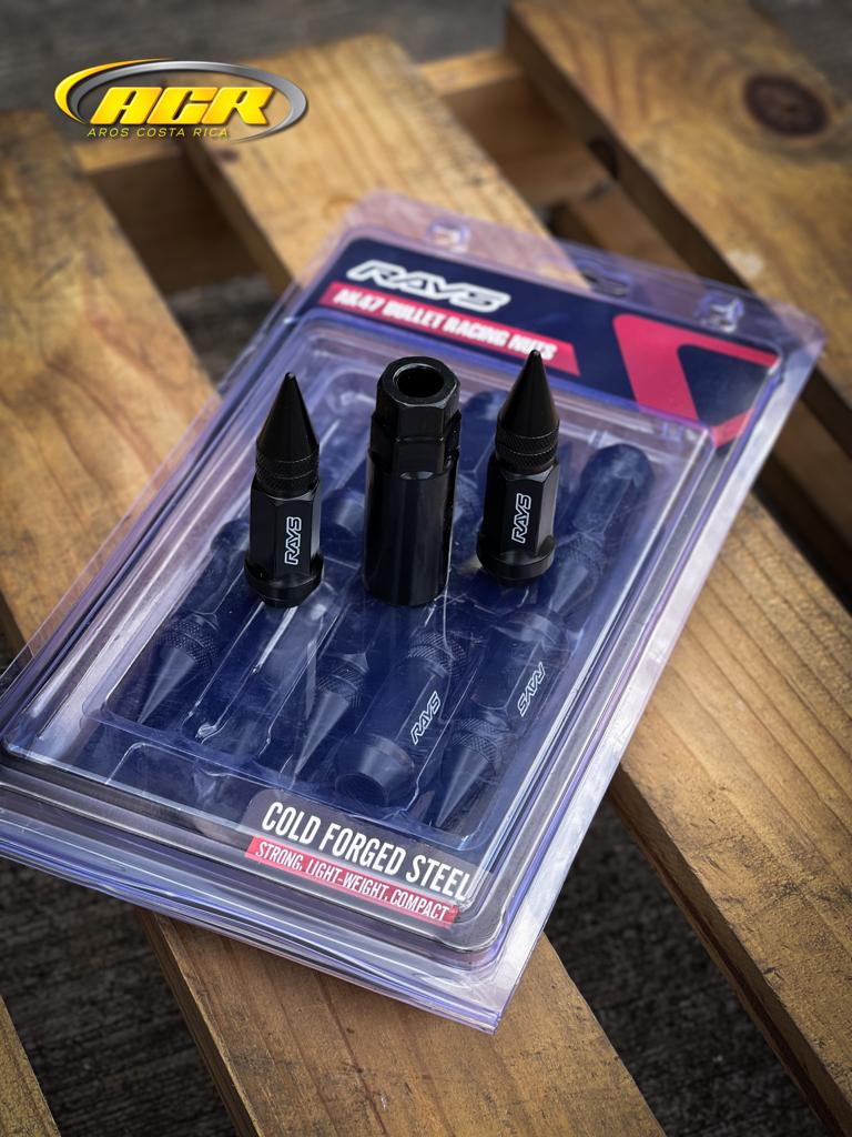 PT-14 TUERCAS DE PICOS DE HIERRO NEGRA 12X1.5