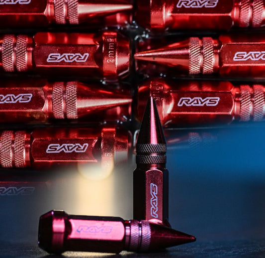 PT-47 TUERCAS DE PICOS DE HIERRO ROJA 12X1.25